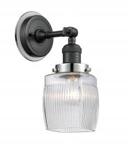  203BK-BPPC-HRPC-G302 - Colton - 1 Light - 6 inch - Matte Black - Sconce