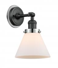  203BK-BPPC-HRPC-G41 - Cone - 1 Light - 8 inch - Matte Black - Sconce