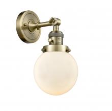  203SW-AB-G201-6-LED - Beacon - 1 Light - 6 inch - Antique Brass - Sconce