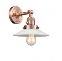  203SW-AC-G1-LED - Halophane - 1 Light - 9 inch - Antique Copper - Sconce