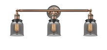  205BP-ACBK-G53 - Bell - 3 Light - 30 inch - Antique Copper - Bath Vanity Light