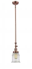  206-AC-G182 - Canton - 1 Light - 6 inch - Antique Copper - Stem Hung - Mini Pendant