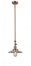  206-AC-G2 - Halophane - 1 Light - 9 inch - Antique Copper - Stem Hung - Mini Pendant