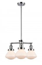  207-PC-G321-LED - Olean - 3 Light - 19 inch - Polished Chrome - Stem Hung - Chandelier