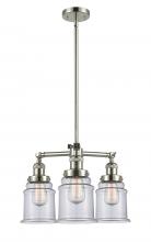  207-PN-G182-LED - Canton - 3 Light - 18 inch - Polished Nickel - Stem Hung - Chandelier