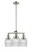  207-PN-G302 - Colton - 3 Light - 18 inch - Polished Nickel - Stem Hung - Chandelier