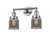  208-PC-G53-LED - Bell - 2 Light - 16 inch - Polished Chrome - Bath Vanity Light