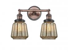  208BP-ACBK-G146 - Chatham - 2 Light - 16 inch - Antique Copper - Bath Vanity Light