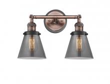  208BP-ACBK-G63 - Cone - 2 Light - 16 inch - Antique Copper - Bath Vanity Light