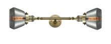  208L-AB-G173 - Fulton - 2 Light - 7 inch - Antique Brass - Bath Vanity Light