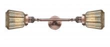  208L-AC-G146-LED - Chatham - 2 Light - 7 inch - Antique Copper - Bath Vanity Light