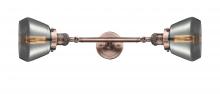  208L-AC-G173 - Fulton - 2 Light - 7 inch - Antique Copper - Bath Vanity Light