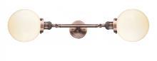  208L-AC-G201-8-LED - Beacon - 2 Light - 8 inch - Antique Copper - Bath Vanity Light