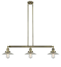  213-AB-G2-LED - Halophane - 3 Light - 41 inch - Antique Brass - Stem Hung - Island Light