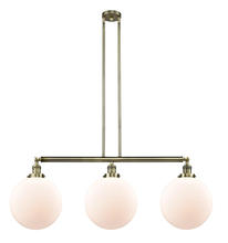  213-AB-G201-12 - Beacon - 3 Light - 44 inch - Antique Brass - Stem Hung - Island Light