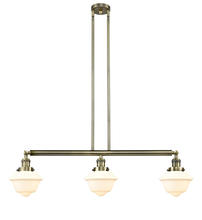  213-AB-G531-LED - Oxford - 3 Light - 40 inch - Antique Brass - Stem Hung - Island Light