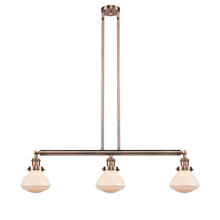  213-AC-G321-LED - Olean - 3 Light - 39 inch - Antique Copper - Stem Hung - Island Light