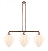  213-AC-G661-12 - Bullet - 3 Light - 40 inch - Antique Copper - Stem Hung - Island Light