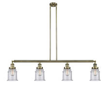  214-AB-G184-LED - Canton - 4 Light - 51 inch - Antique Brass - Stem Hung - Island Light