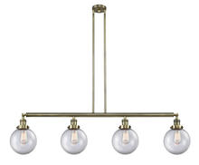  214-AB-G202-8 - Beacon - 4 Light - 53 inch - Antique Brass - Stem Hung - Island Light