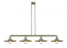  214-AB-MFR-AB-12-LED - Appalachian - 4 Light - 57 inch - Antique Brass - Stem Hung - Island Light