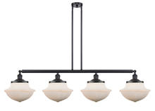  214-BK-G541 - Oxford - 4 Light - 54 inch - Matte Black - Stem Hung - Island Light