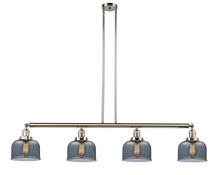  214-PN-G73 - Bell - 4 Light - 53 inch - Polished Nickel - Stem Hung - Island Light