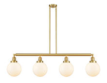  214-SG-G201-8 - Beacon - 4 Light - 53 inch - Satin Gold - Stem Hung - Island Light