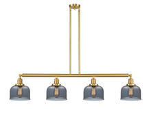 Innovations Lighting 214-SG-G73 - Bell - 4 Light - 53 inch - Satin Gold - Stem Hung - Island Light