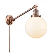  237-AC-G201-8 - Beacon - 1 Light - 8 inch - Antique Copper - Swing Arm