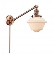  237-AC-G531-LED - Oxford - 1 Light - 8 inch - Antique Copper - Swing Arm