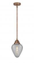  288-1S-AC-G165-LED - Geneseo - 1 Light - 7 inch - Antique Copper - Cord hung - Mini Pendant