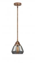  288-1S-AC-G173 - Fulton - 1 Light - 7 inch - Antique Copper - Cord hung - Mini Pendant