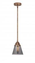  288-1S-AC-G63-LED - Cone - 1 Light - 6 inch - Antique Copper - Cord hung - Mini Pendant