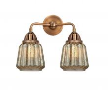  288-2W-AC-G146-LED - Chatham - 2 Light - 14 inch - Antique Copper - Bath Vanity Light