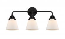  288-3W-BK-G61 - Cone - 3 Light - 24 inch - Matte Black - Bath Vanity Light