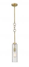  380-1S-BB-G380-4CL-LED - Wexford - 1 Light - 4 inch - Brushed Brass - Cord hung - Mini Pendant