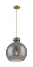  410-1PL-BB-G410-14SM - Newton Sphere - 1 Light - 14 inch - Brushed Brass - Cord hung - Pendant