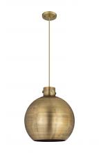  410-1PL-BB-M410-16BB - Newton Sphere - 1 Light - 16 inch - Brushed Brass - Cord hung - Pendant