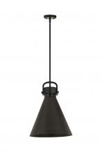  410-1SL-BK-M411-16BK - Newton Cone - 1 Light - 16 inch - Matte Black - Pendant