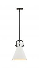  410-1SM-BK-M411-10W - Newton Cone - 1 Light - 10 inch - Matte Black - Mini Pendant