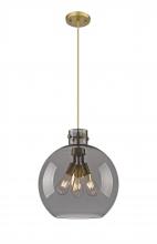  410-3PL-BB-G410-16SM - Newton Sphere - 3 Light - 16 inch - Brushed Brass - Cord hung - Pendant