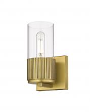  428-1W-BB-G428-7CL - Bolivar - 1 Light - 5 inch - Brushed Brass - Sconce