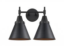  447-2W-BK-M13-BK-LED - Appalachian - 2 Light - 17 inch - Matte Black - Bath Vanity Light