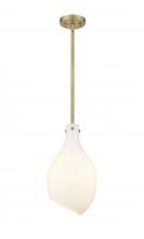  493-1S-BB-G551-9 - Norwalk - 1 Light - 9 inch - Brushed Brass - Stem hung - Mini Pendant