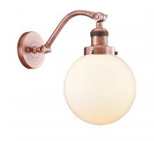  515-1W-AC-G201-8-LED - Beacon - 1 Light - 8 inch - Antique Copper - Sconce