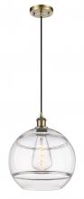  516-1P-AB-G556-12CL - Rochester - 1 Light - 12 inch - Antique Brass - Cord hung - Mini Pendant