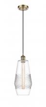  516-1P-AB-G682-7-LED - Windham - 1 Light - 7 inch - Antique Brass - Cord hung - Mini Pendant