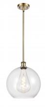  516-1S-AB-G122-12-LED - Athens - 1 Light - 12 inch - Antique Brass - Mini Pendant