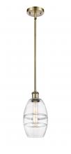  516-1S-AB-G557-6CL - Vaz - 1 Light - 6 inch - Antique Brass - Mini Pendant